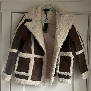 Women’s Faux Shearling Leather Coat